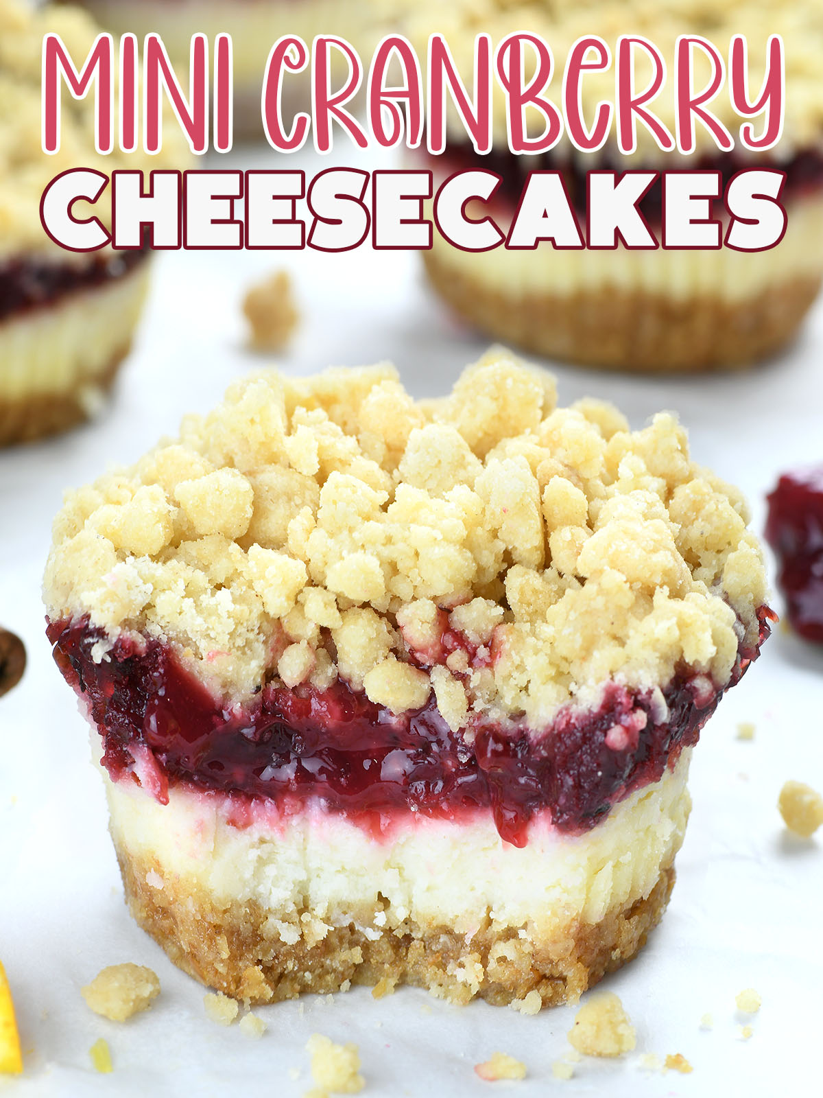 Mini Cranberry Cheesecakes