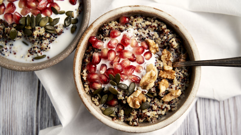 quinoa porridge with almond milk