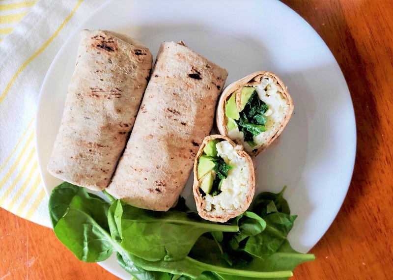 Healthy breakfast burrito freezer