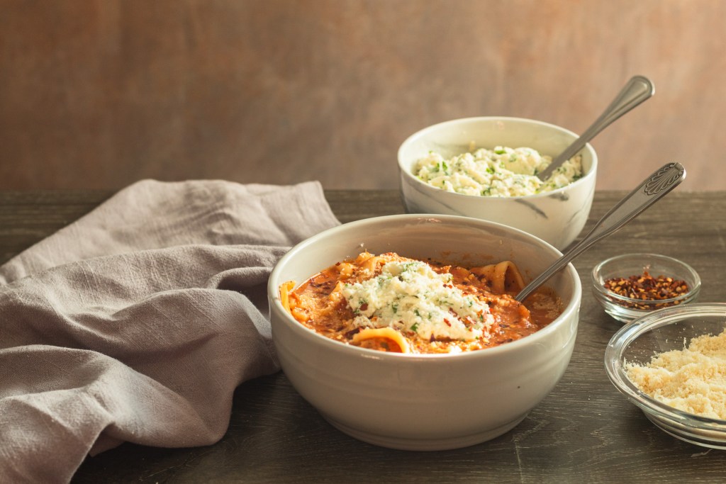 lasagna soup with ricotta cheese